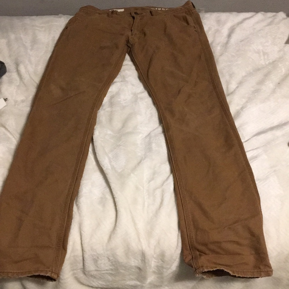 Brown GAP Slim 32x40 pants